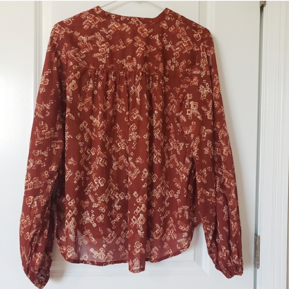 Free People Cotton Button Down Blouse - Picture 6 of 8